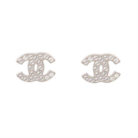 boucle d'oreille chanel cc strass